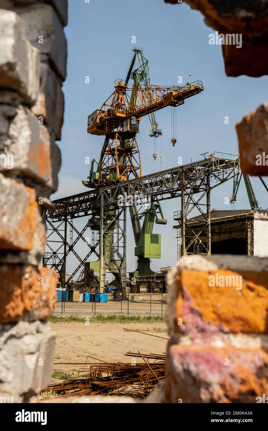 Industrial building at the Gdansk Shipyard, former Lenin Shipyard