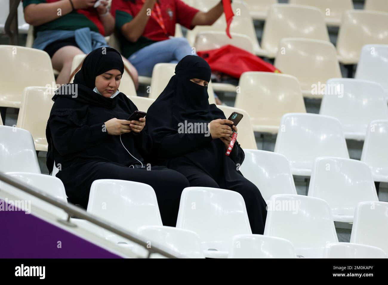 Doha, Qatar. 06th Dec, 2022. Women wearing Muslim clothing during the match between Portugal v Switzerland valid for the round of 16 of the FIFA World Cup, at the Lusail Stadium, in Doha, Qatar. December 06, 2022 Credit: Brazil Photo Press/Alamy Live News Stock Photo