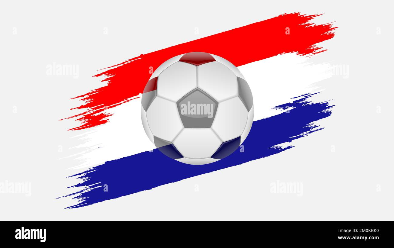 Croatia football soccer vector and Croatia flag colors grunge vector