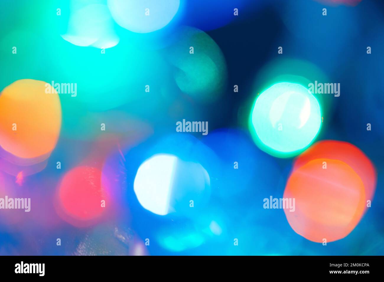 Abstract blue bokeh lights texture on black background Stock Photo - Alamy