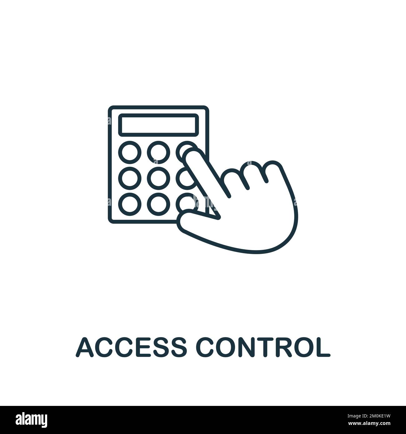 Access Control icon. Monochrome simple Cyber Security icon for templates, web design and infographics Stock Vector
