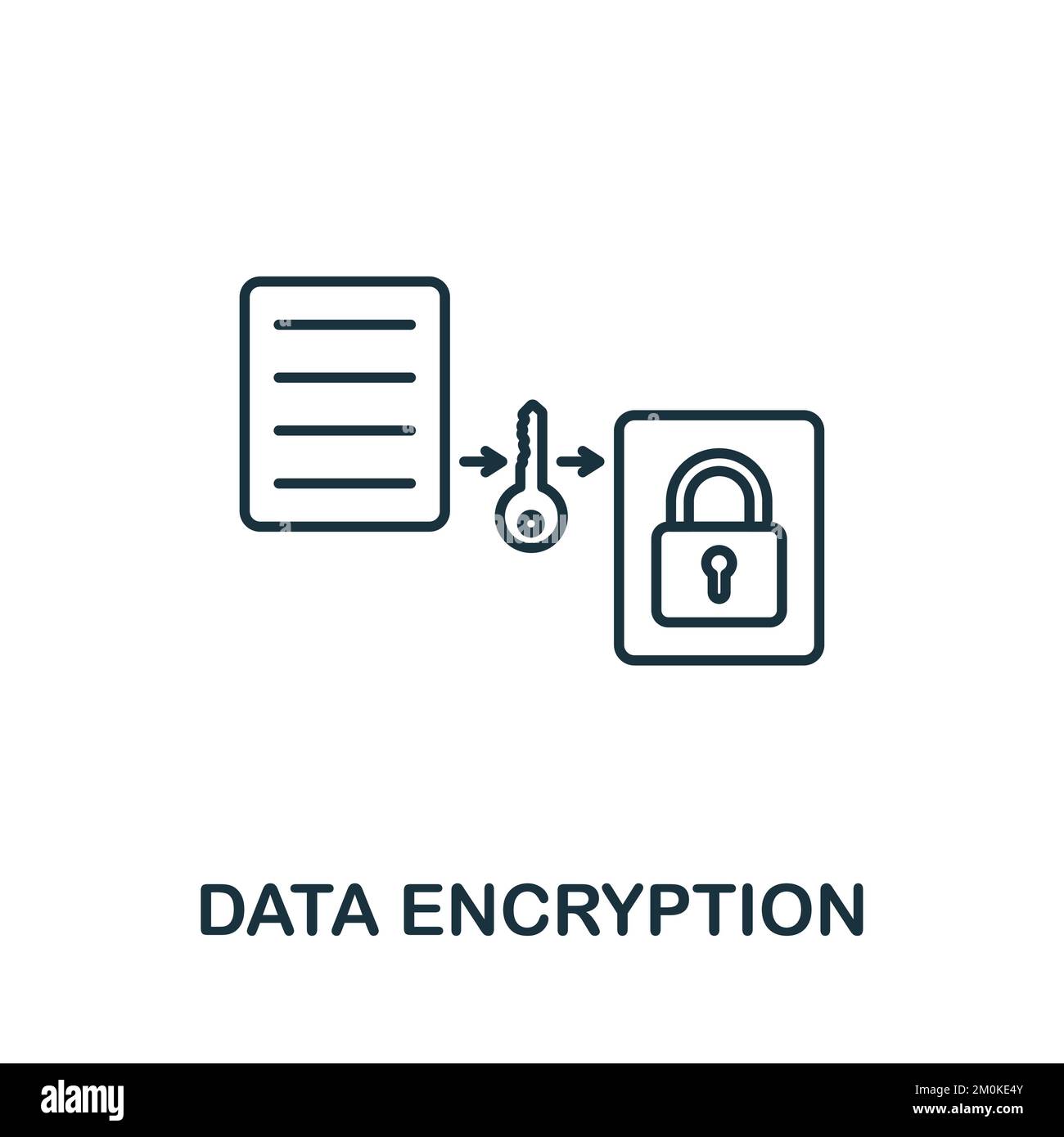 Data Encryption icon. Monochrome simple Cyber Security icon for ...