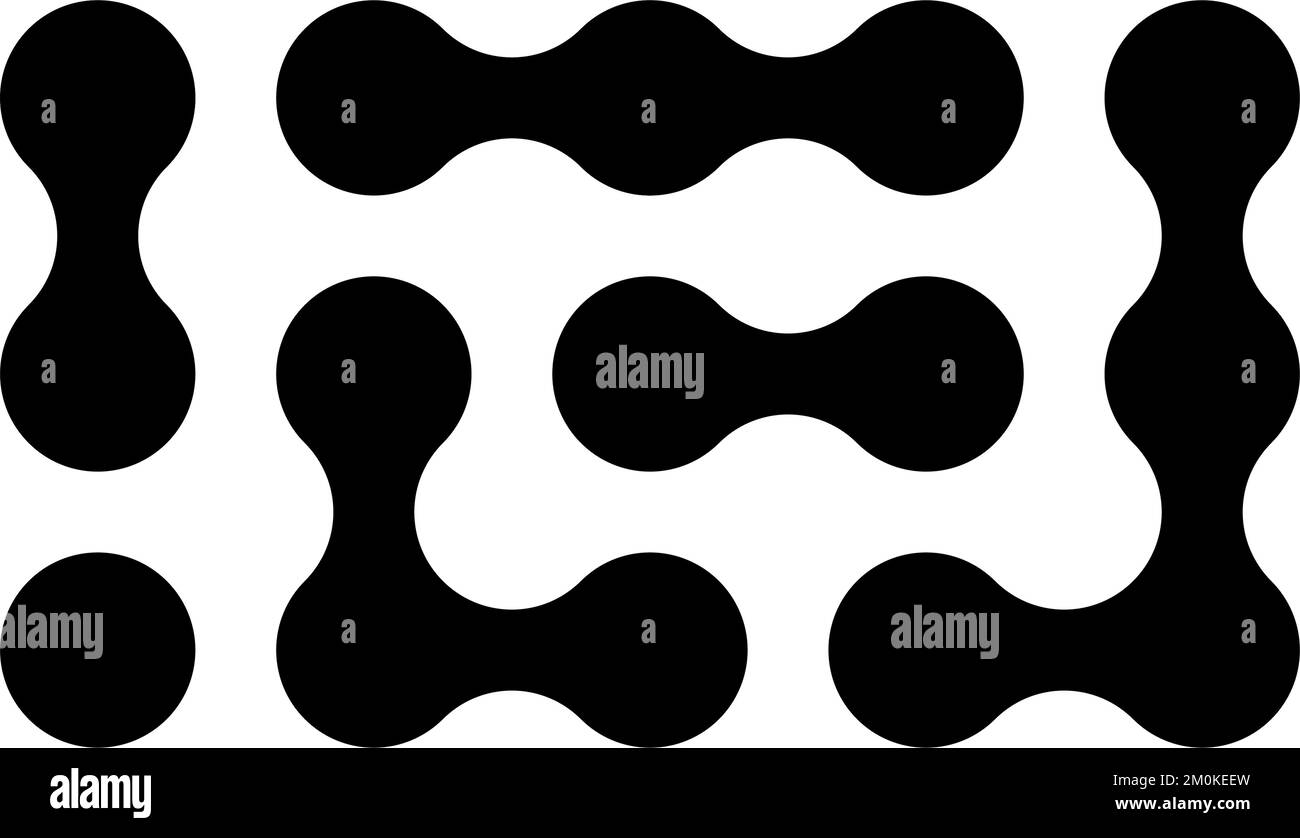 Connected dots icon. Circles pattern sign. Integration symbol. Abstract ...