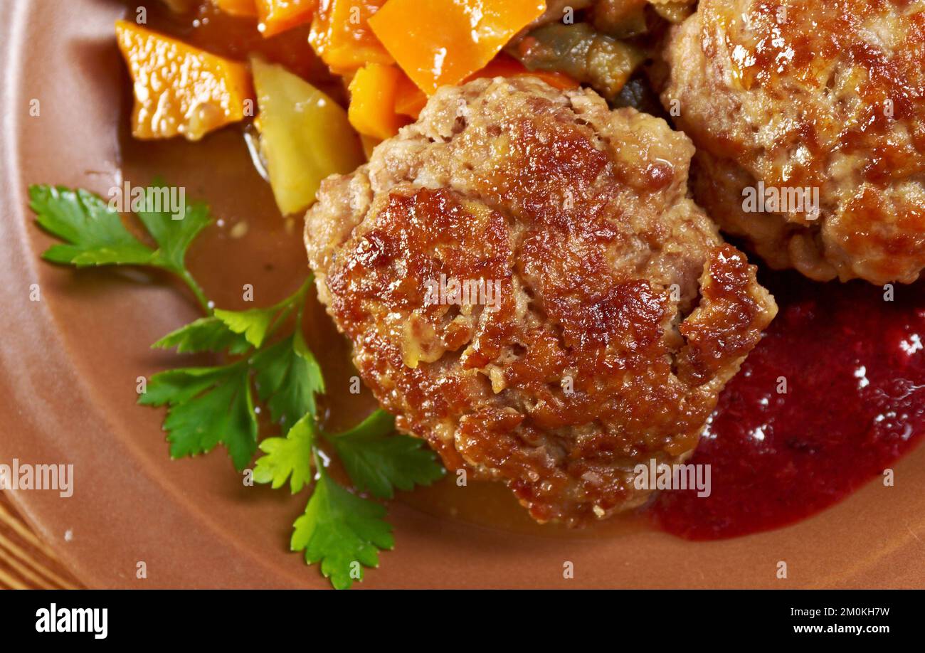 Faschierte Laibchen - typical specialty of Austrian cuisine, ground ...