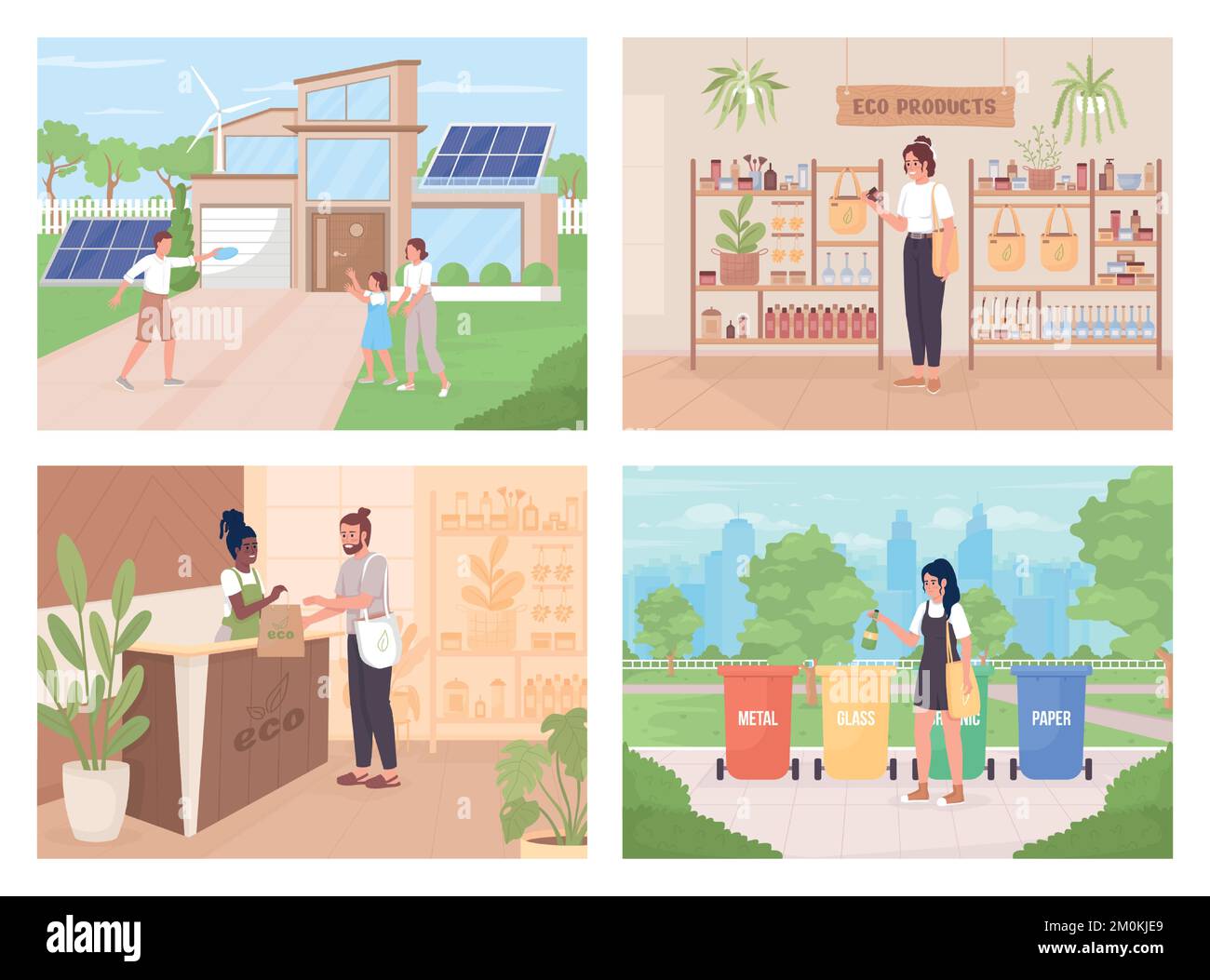 Sustainability eco friendly infographic set hi-res stock photography ...