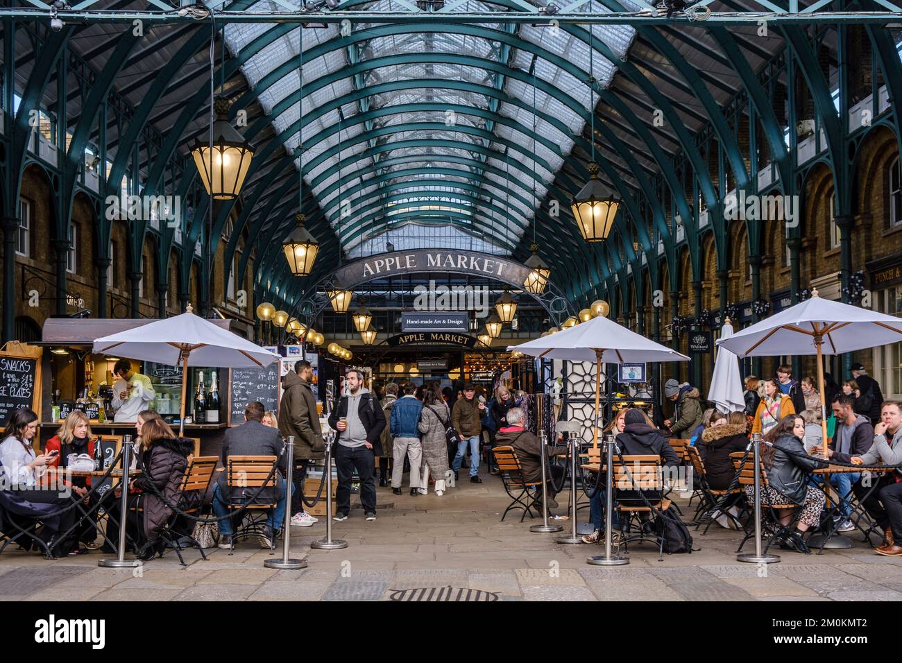 apple market, Covent Garden, London, England, Great Britain Stock Photo