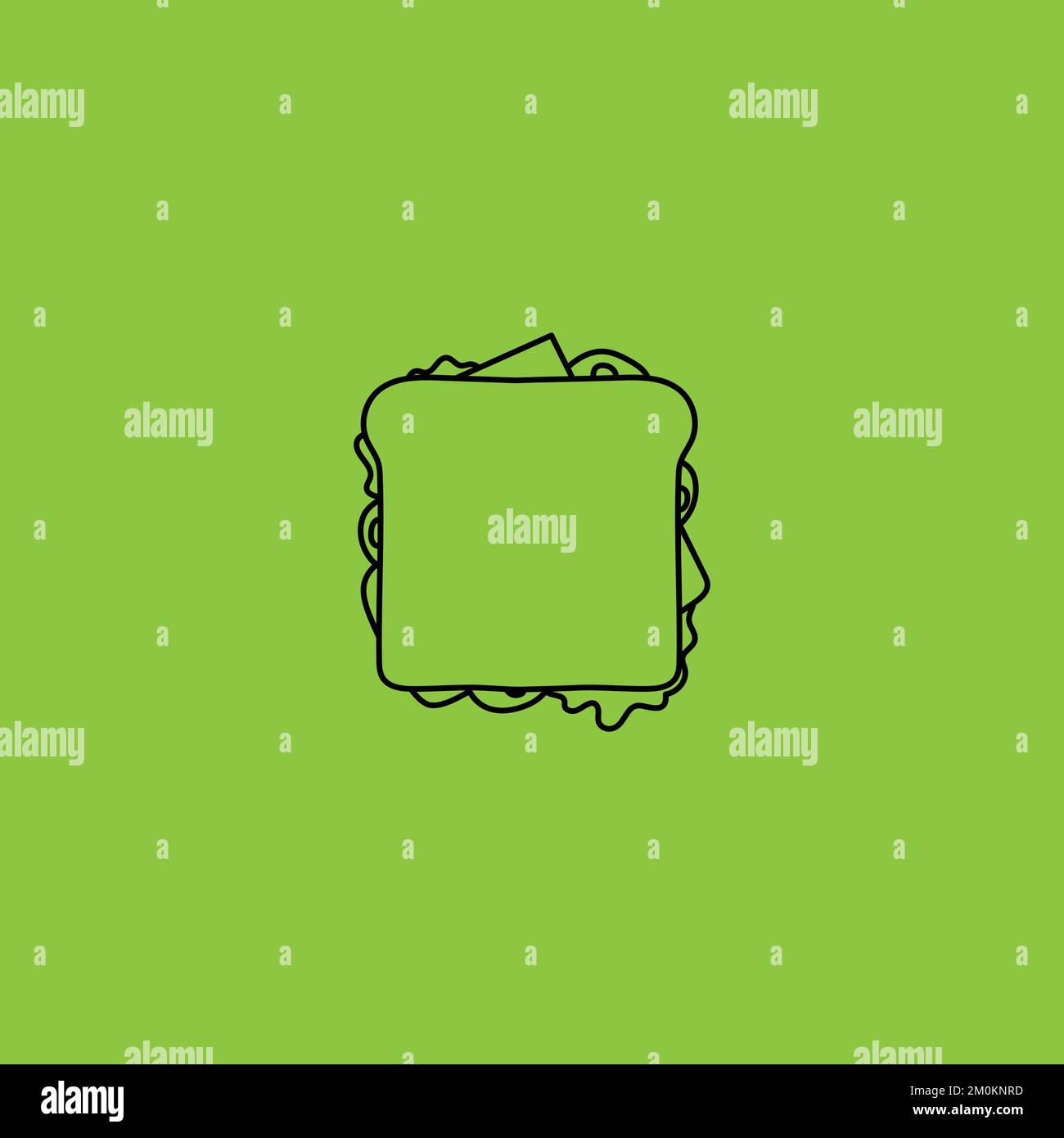 Sandwich icon isolated on Green Background. Fast Food Concept. - Vector. Vector illustration Stock Vector