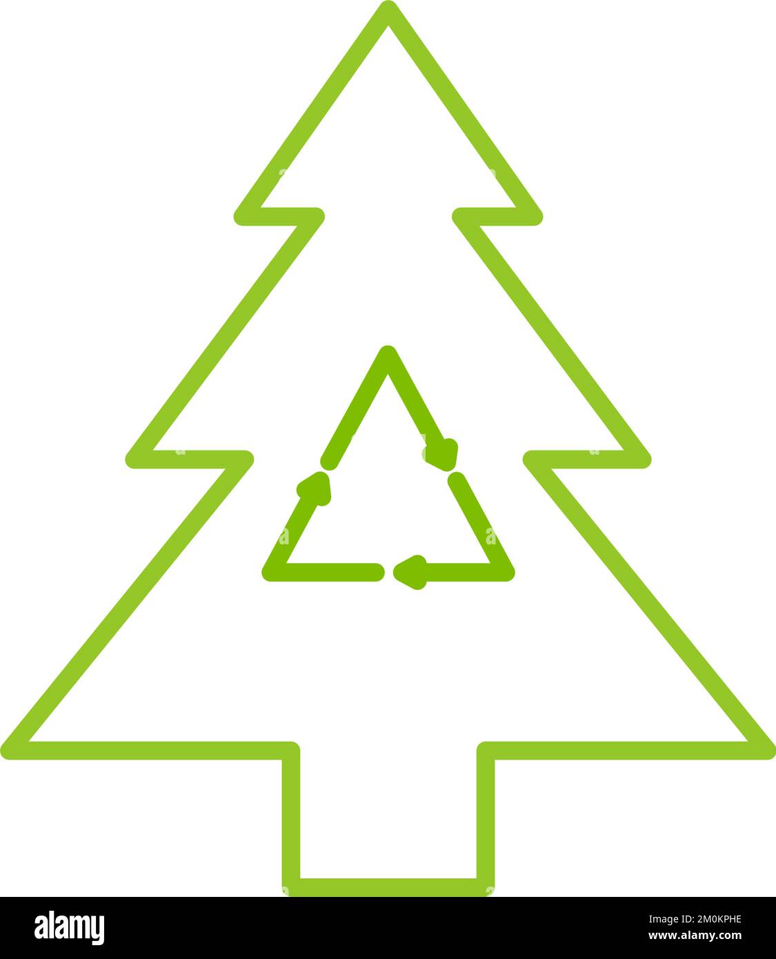 Green Christmas tree icon vector illustration. Eco-Friendly Christmas ...