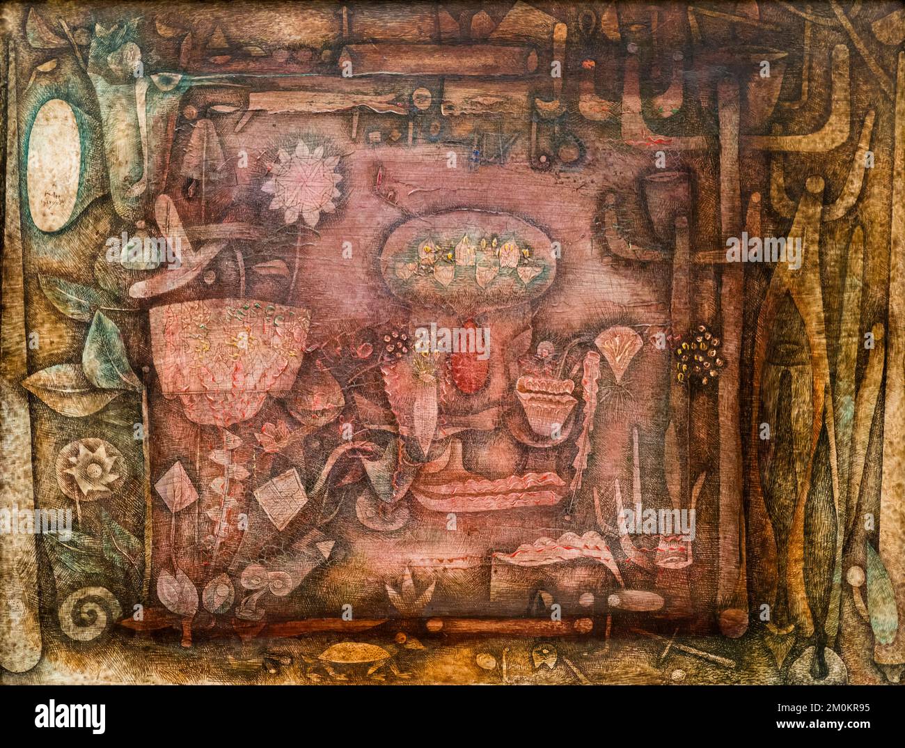 Paul Klee, Botanical theater, abstract painting in mixed media, 1934
