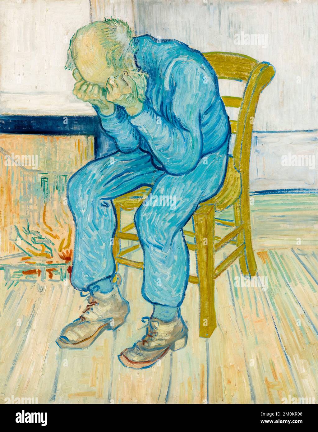 Vincent van Gogh, Sorrowing old man (At Eternity's Gate), painting in oil on canvas, 1890 Stock Photo