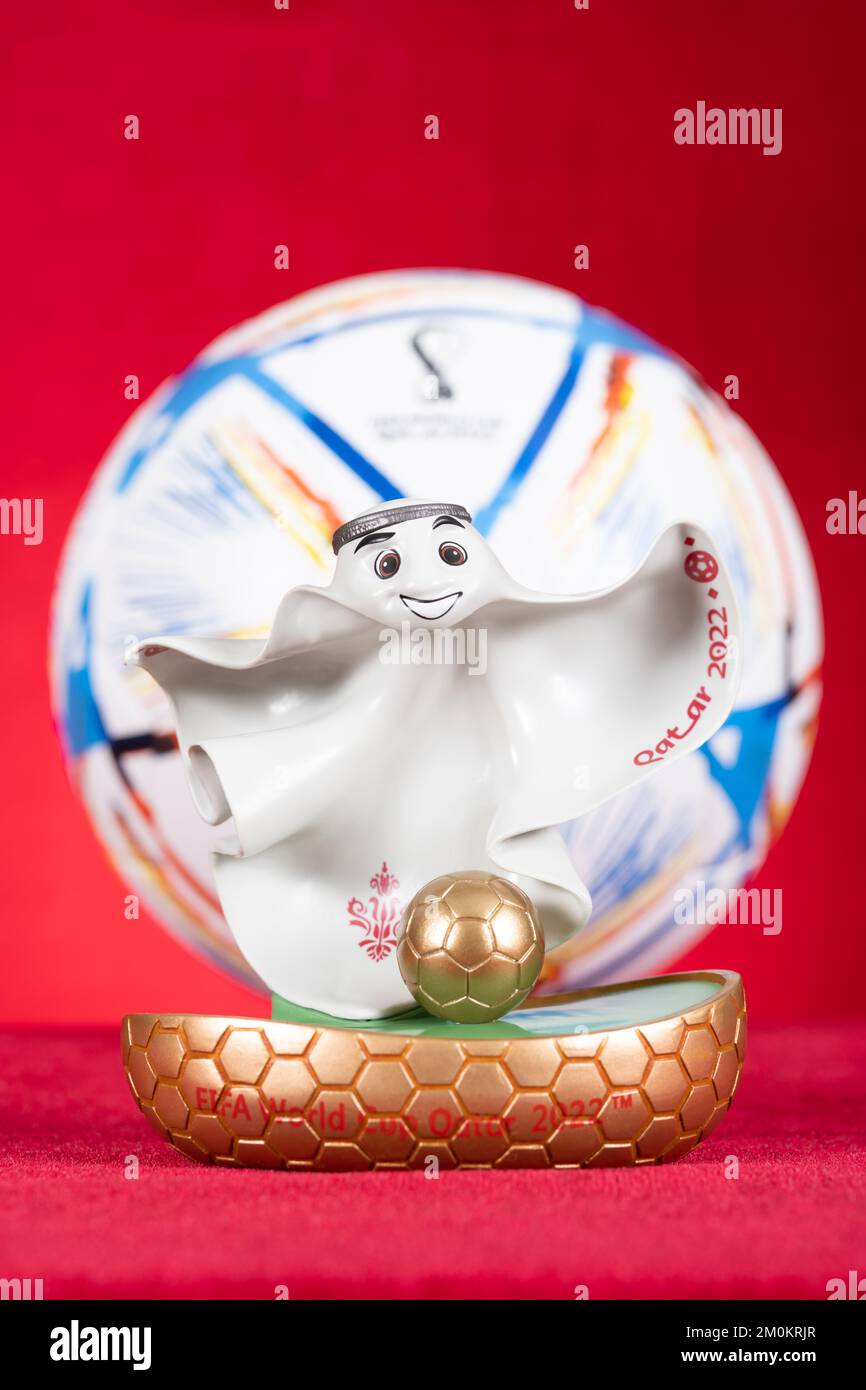 2022 Qatar World Cup la'eeb Mascot Cute Doll Football