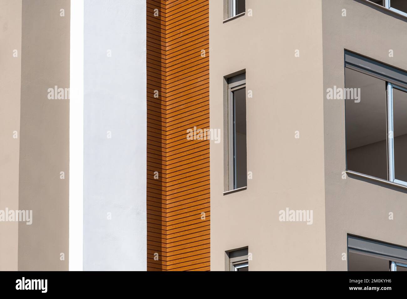 Newly built apartment construction with decorative coating on the ... - Airport Like Coating For Apartment