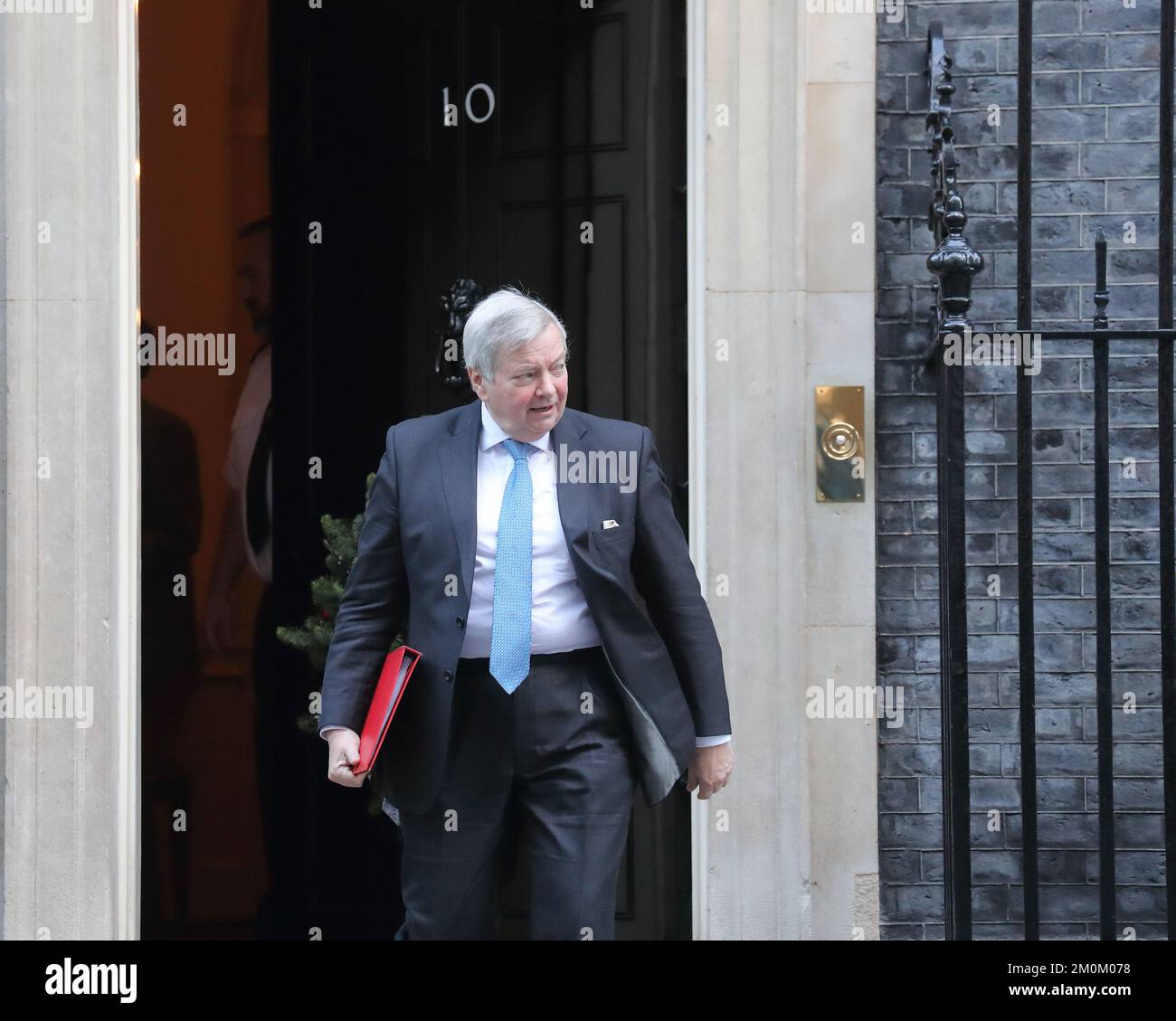 Downing Street, London, UK. 6th Dec, 2022. Leader of the House of Lords Lord True leaves after the weekly Cabinet Meeting at No 10 Downing Street. Stock Photo