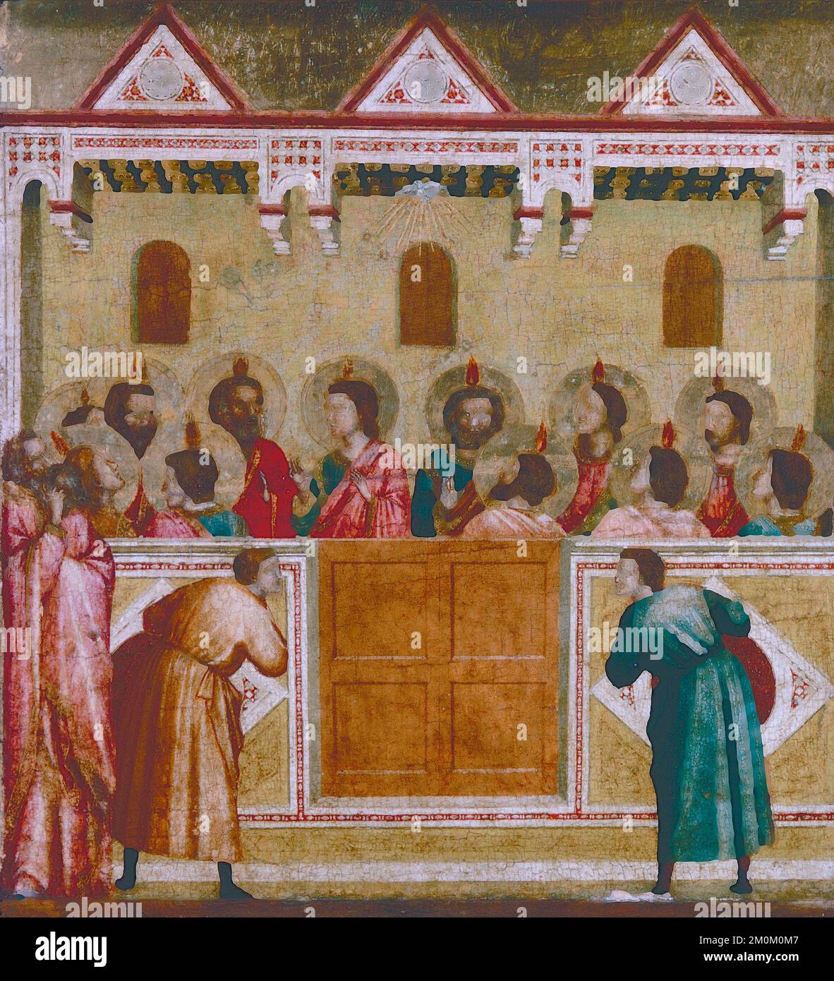 Pentecost, painting by Italian artist Giotto school, 1960s Stock Photo