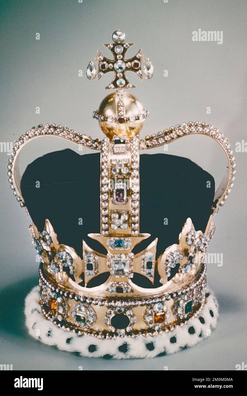St. Edward's Crown, The Crown Jewels, UK 1960s Stock Photo