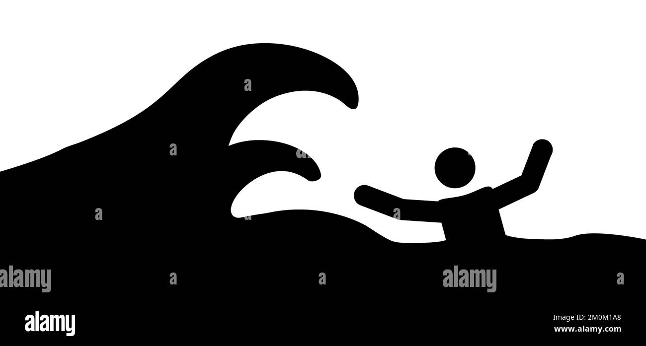 Tsunami alert drawing