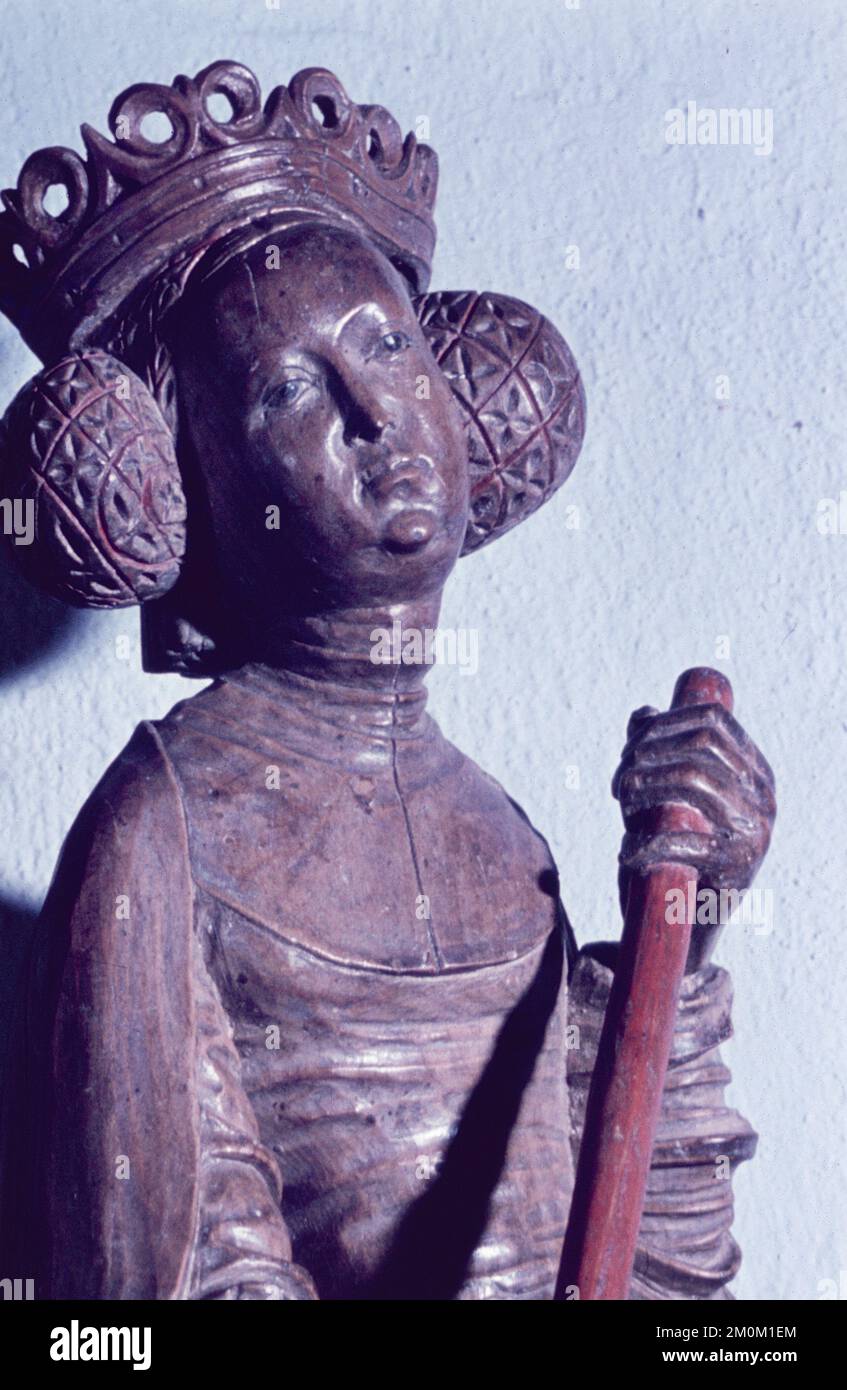 Detail of the statue of St. Margaret at the Zwettl Abbey, Austria 1960s Stock Photo