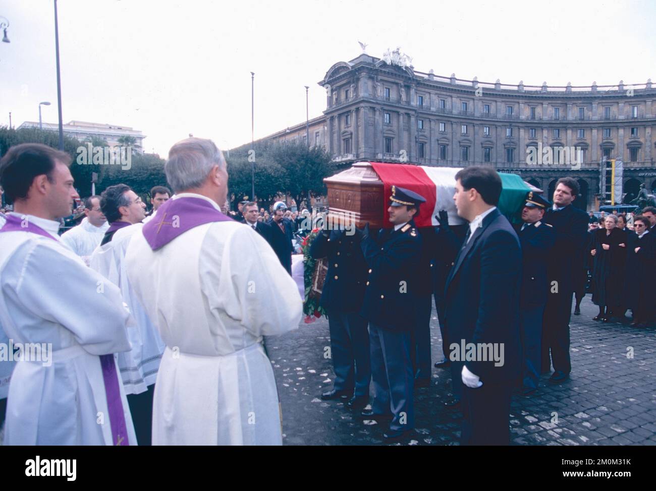 The funeral of Italian Chief Police Vincenzo Parisi, Rome, Italy 1995 Stock Photo