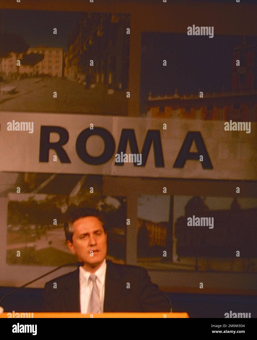 Italian politician Francesco Rutelli presenting his program during the ...
