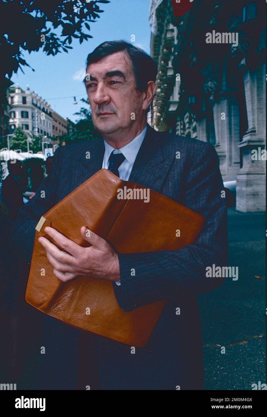 Italian manager Ernesto Pascale President of STET and Telecom Italia, Rome, Italy 1995 Stock Photo