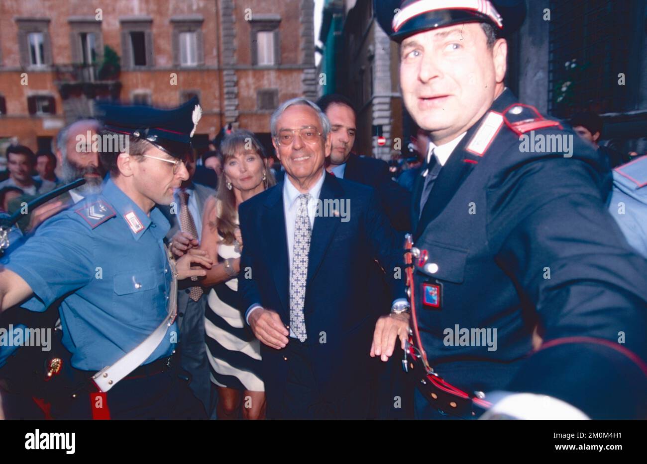 Italian lawyer and politician, Minister Cesare Previti (center), Rome