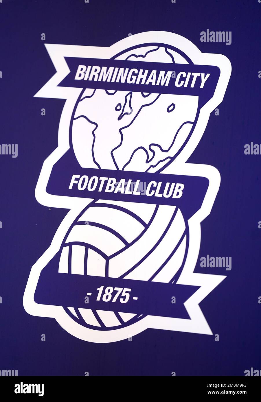 File photo dated 01-05-2022 of Close up of the Birmingham City badge. Birmingham have revealed other interested parties have approached the club over a proposed takeover after the collapse of a bid by businessman Paul Richardson and Maxi Lopez. Issue date: Wednesday December 7, 2022. Stock Photo