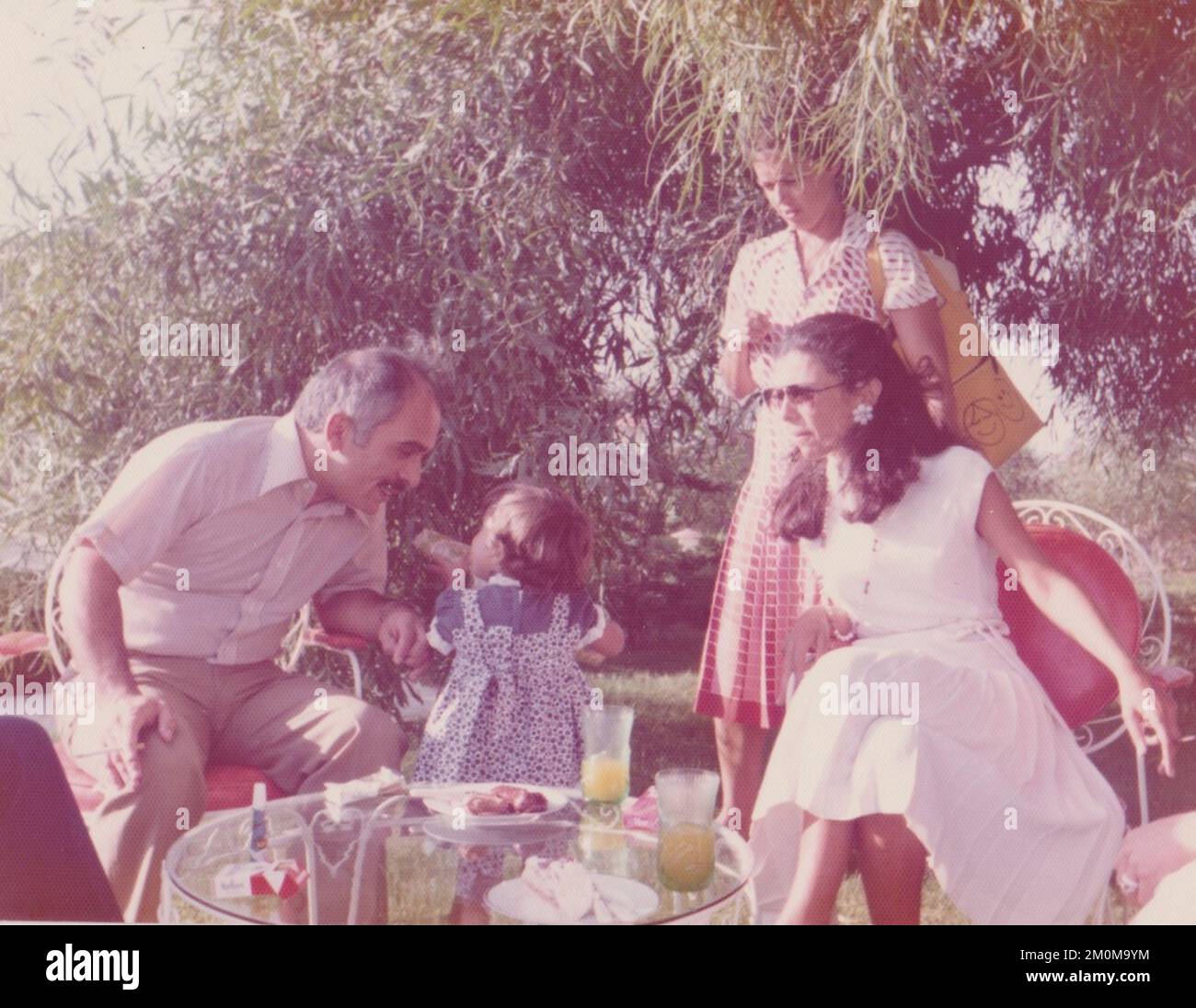 King Hussein Of Jordan Relaxing At Home Stock Photo