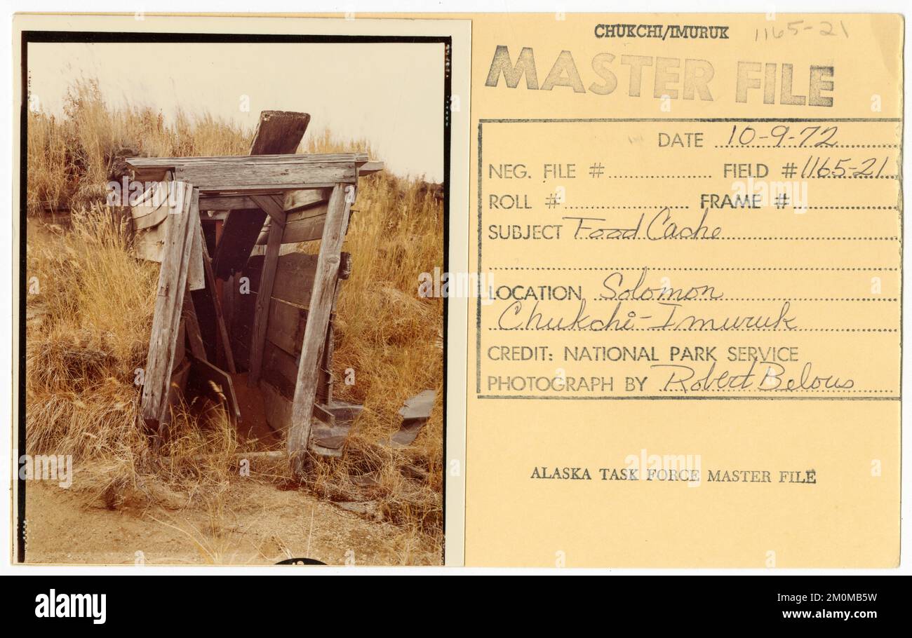 Food cache. Alaska Task Force Photographs Stock Photo - Alamy