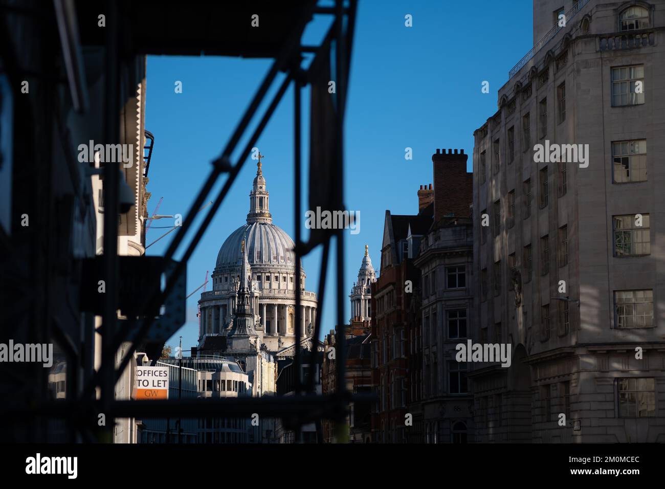 St Paul's Cathedral as seen from Fleet Street in London Stock Photo