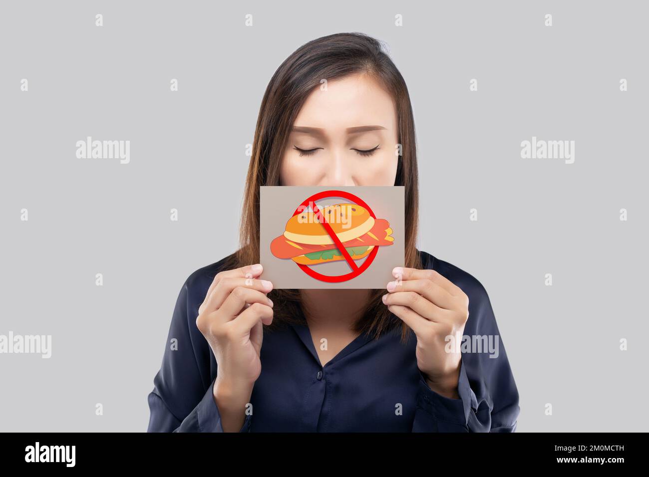Asian women abstaining from fast food and junk food Stock Photo Alamy