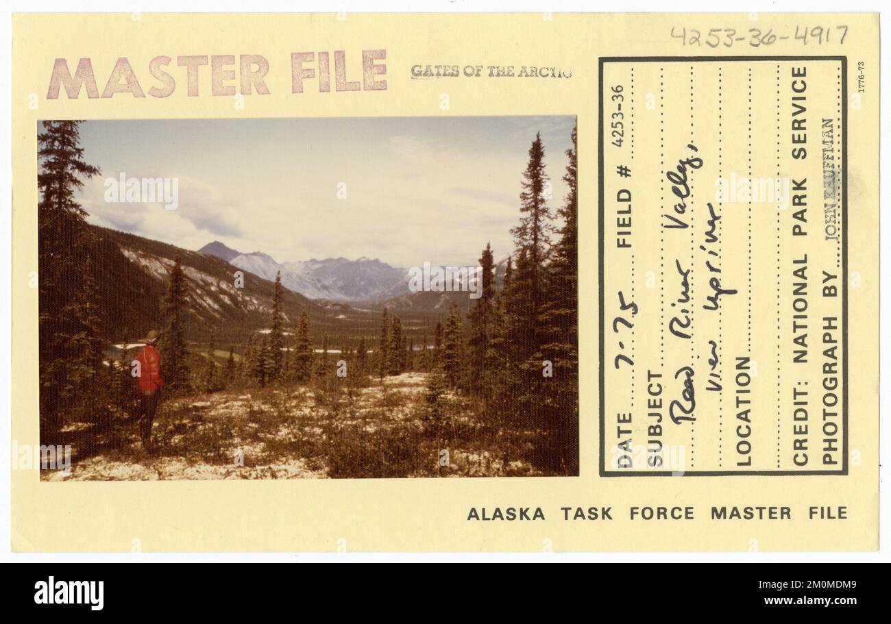 Reed River Valley, view upriver. Alaska Task Force Photographs Stock Photo