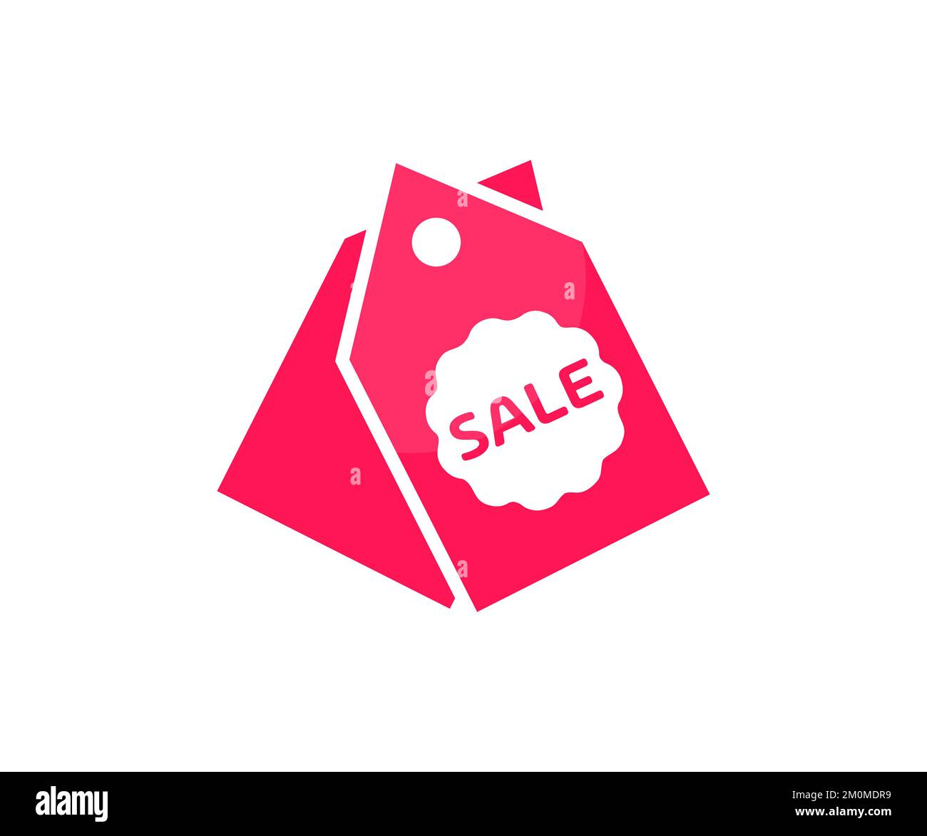 Price sale tag made of cardboard, Shipping label logo design. Red price tags special offer, sale retail, promotion messaging pricing vector design. Stock Vector