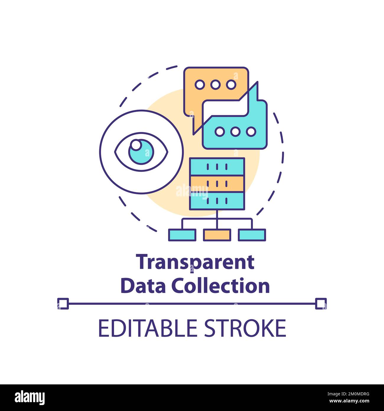Transparent data collection concept icon Stock Vector Image & Art - Alamy