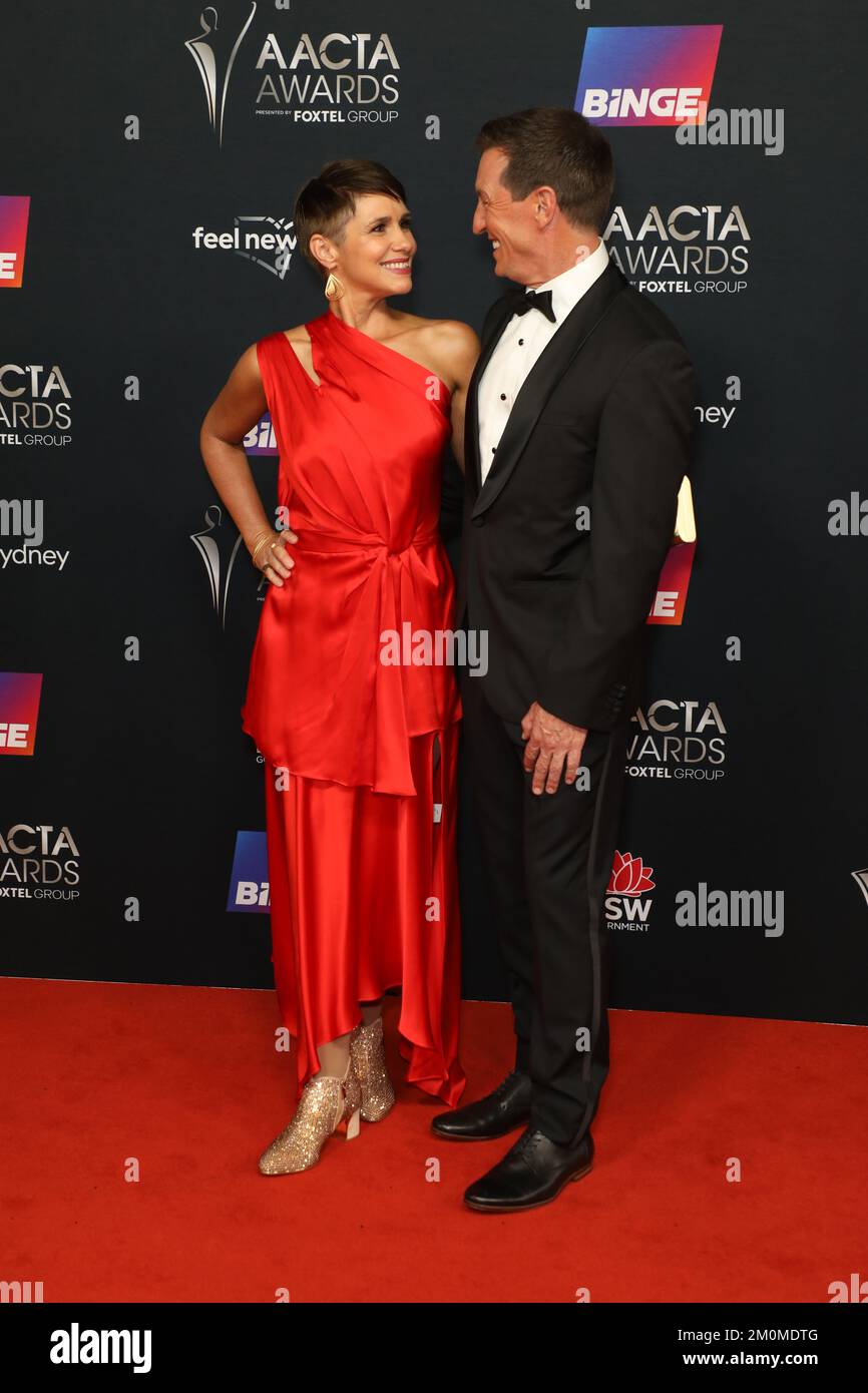 Sydney, Australia. 7th December 2022: Tasma Walton and husband Rove McManus attends the 2022 AACTA Awards at the Hordern Pavilion. Credit: Richard Milnes/Alamy Live News Stock Photo
