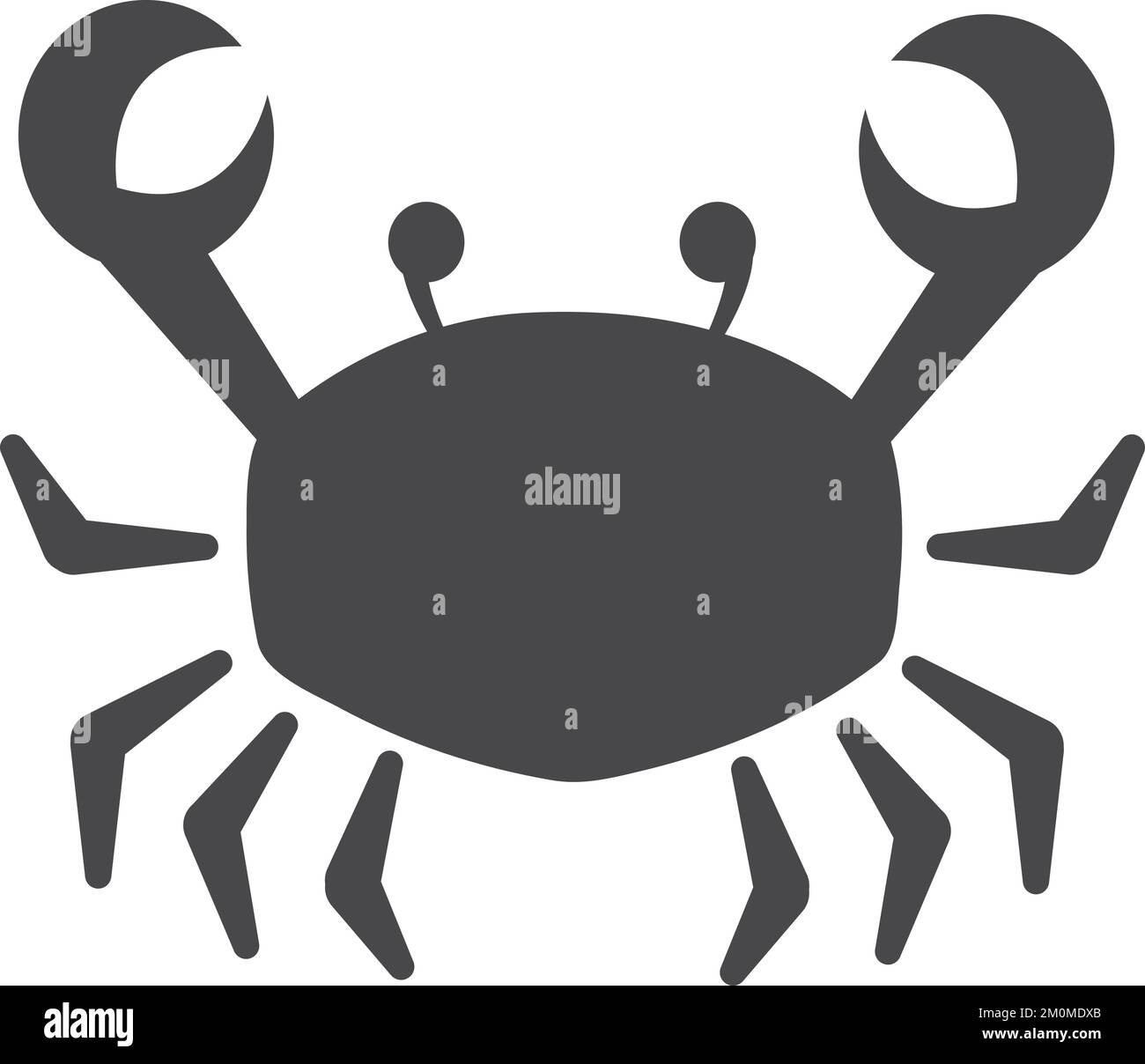 Crab icon. Black ocean fauna symbol. Underwater animal Stock Vector