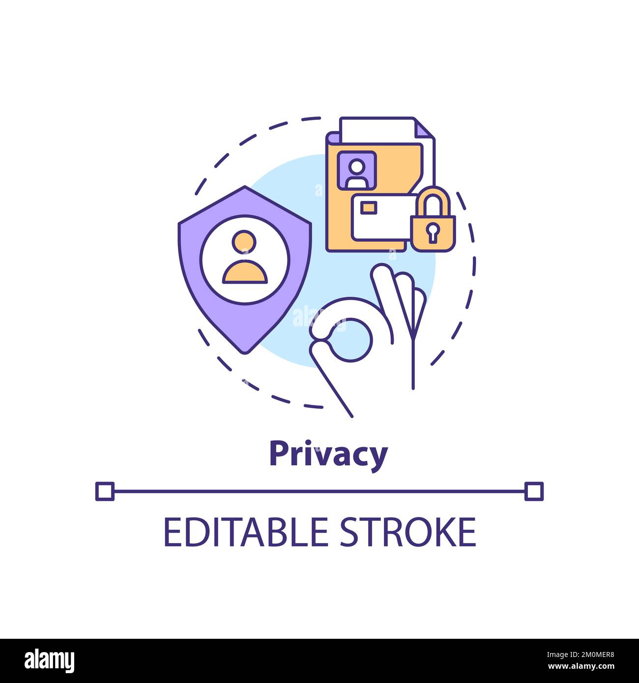 Privacy concept icon Stock Vector Image & Art - Alamy