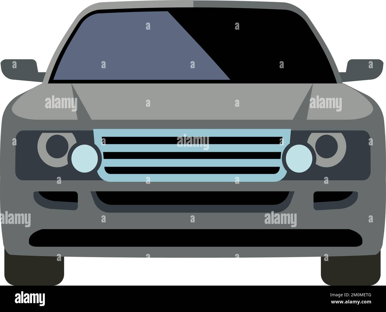 Suv front view. Travel car cartoon icon Stock Vector
