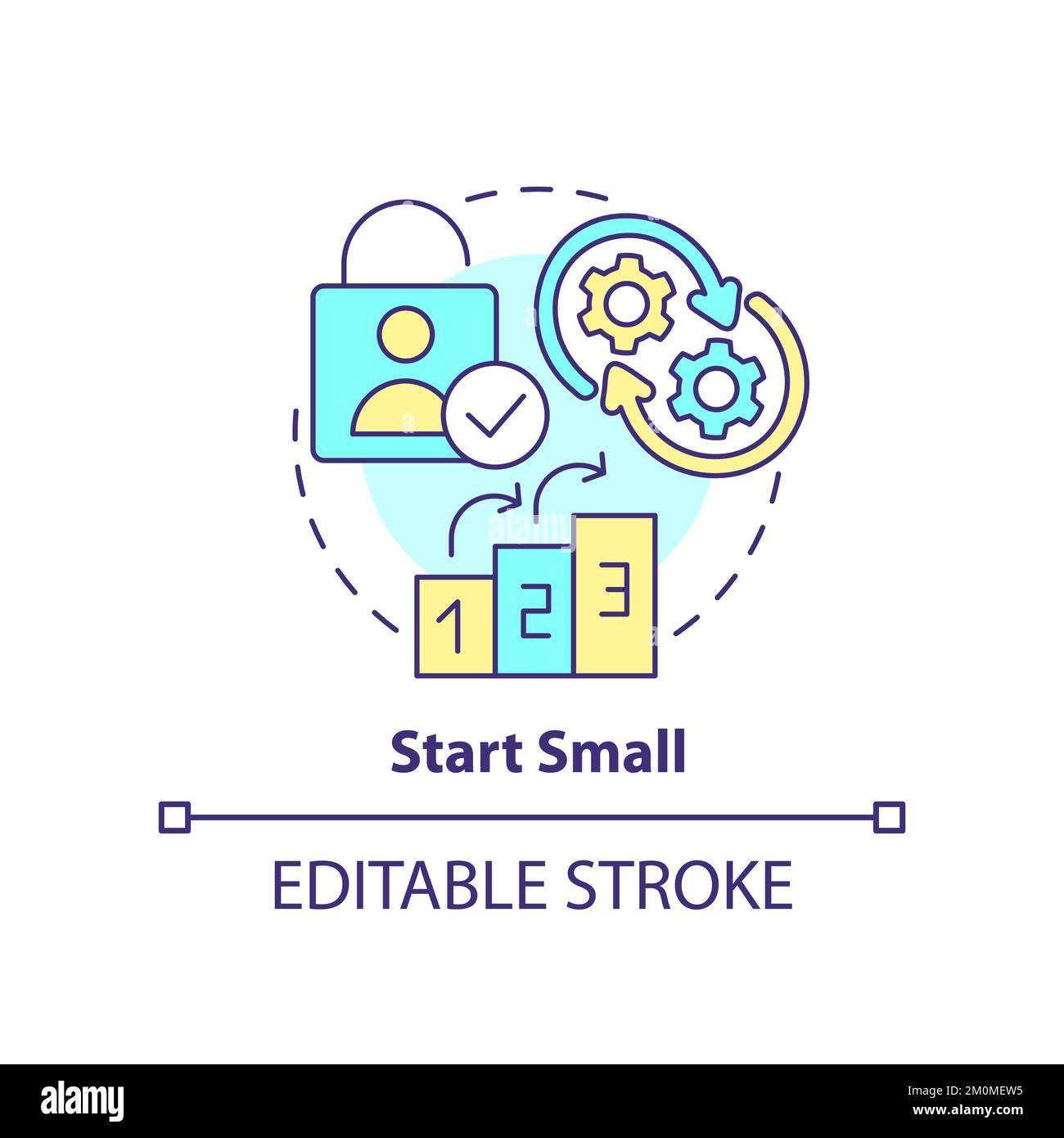 Start small concept icon Stock Vector Image & Art - Alamy