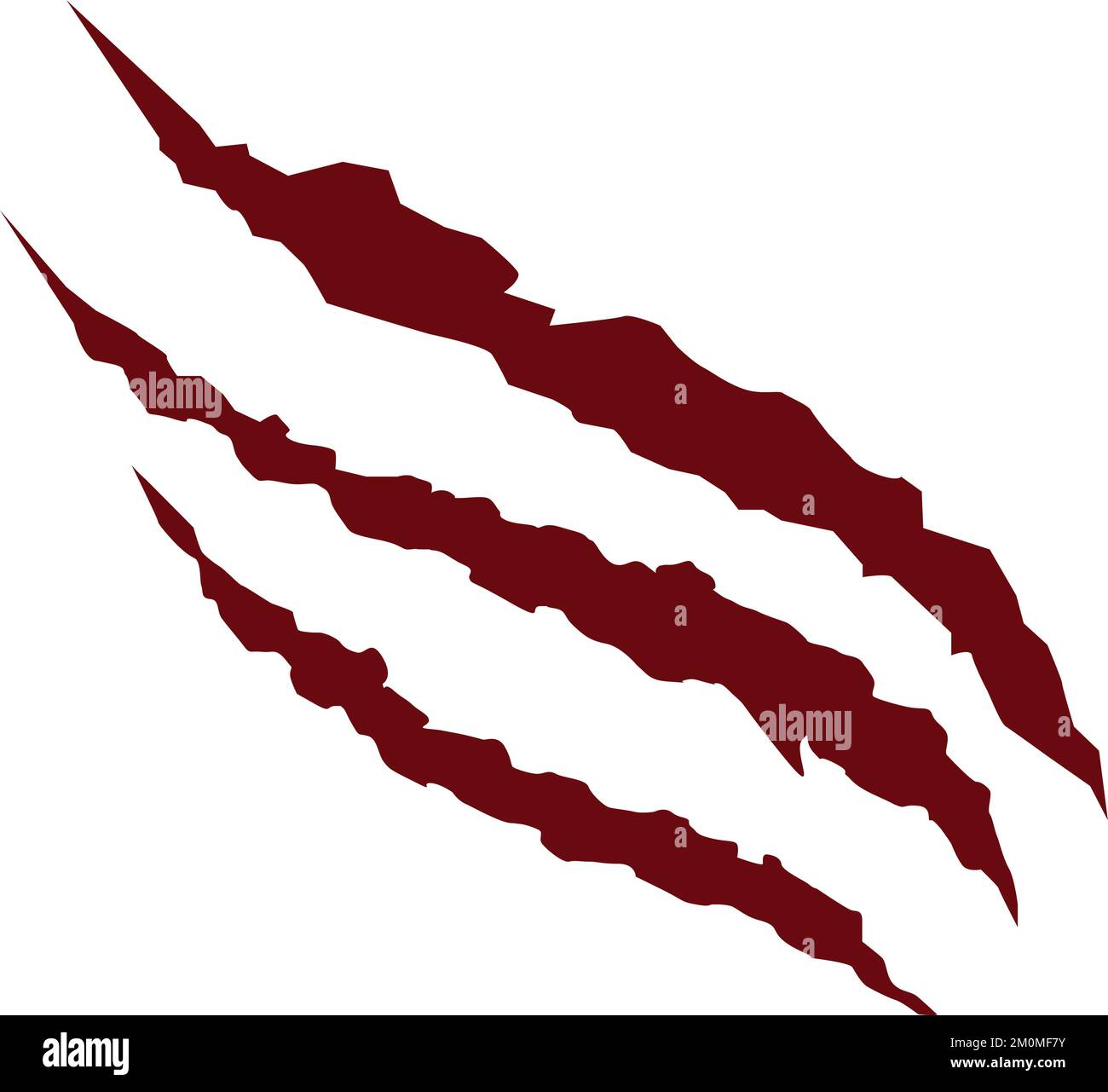 Claw marks. Red three scratches. Danger symbol Stock Vector Image & Art
