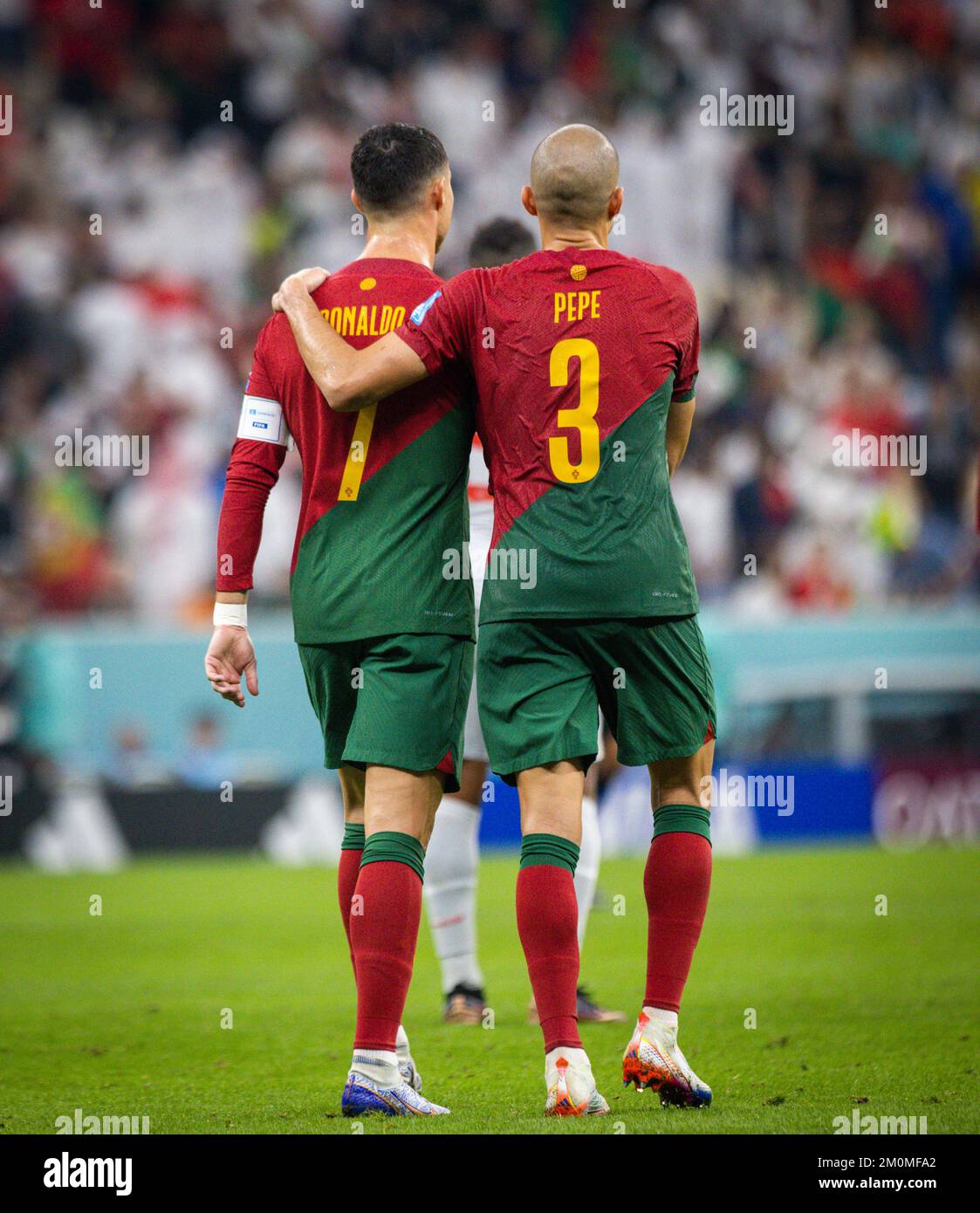 Doha, Qatar. 6th Dec, 2022.  Cristiano Ronaldo (Portugal), Pepe (Portugal) Portugal - Switzerland Portugal - Schweiz World Cup 2022 in Qatar 06.12.202 Stock Photo