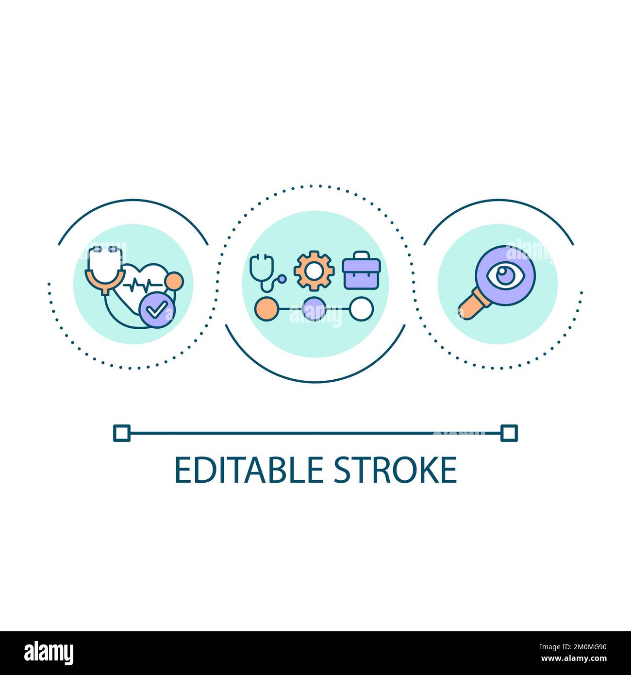 Pre-hire physical testing loop concept icon Stock Vector Image & Art ...
