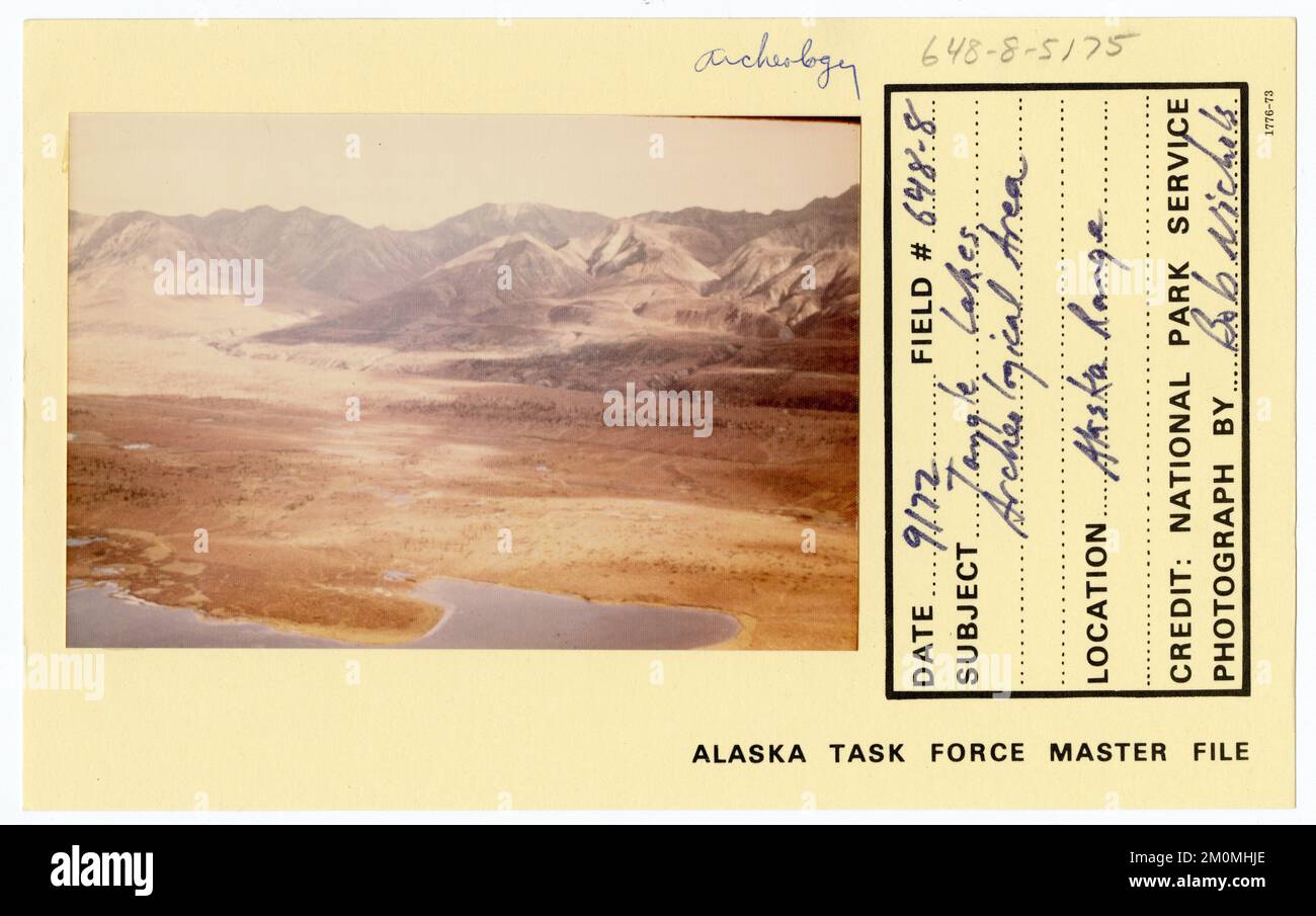 Tangle Lakes archeological area. Alaska Task Force Photographs Stock Photo