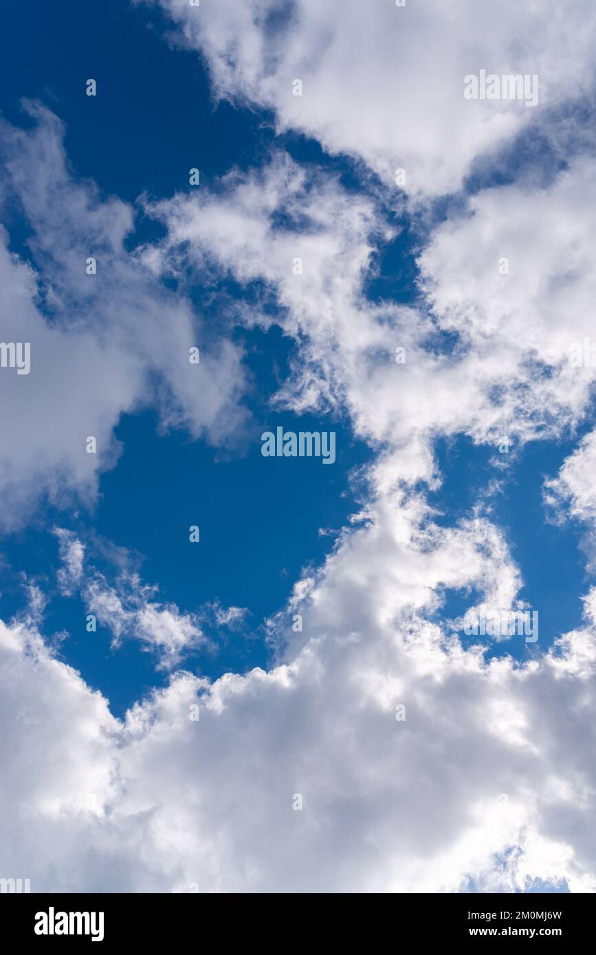 Dramatic blue sky with white clouds Stock Photo - Alamy
