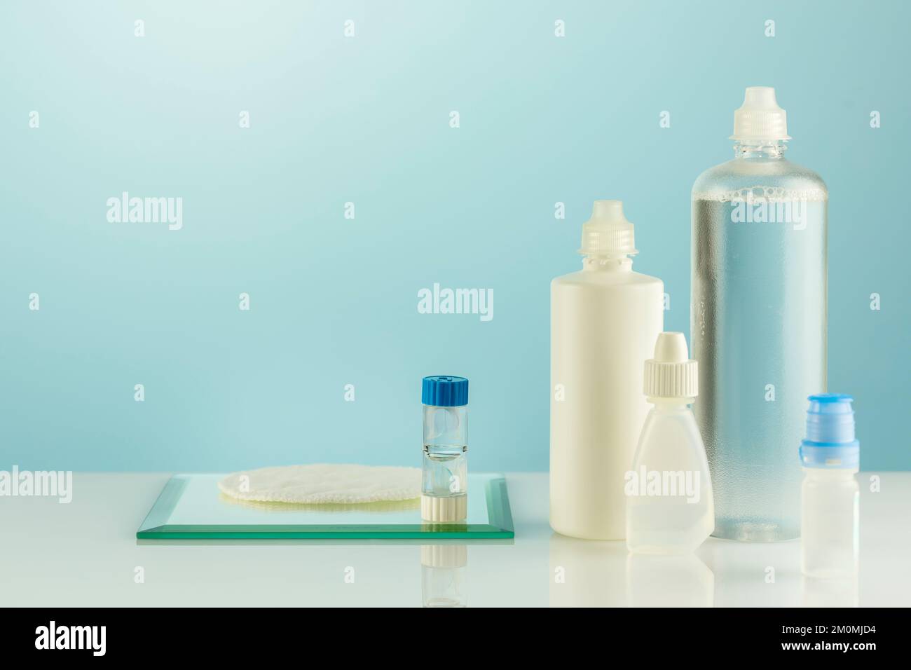 Night contact lenses. Oftalmology concept with container with contact