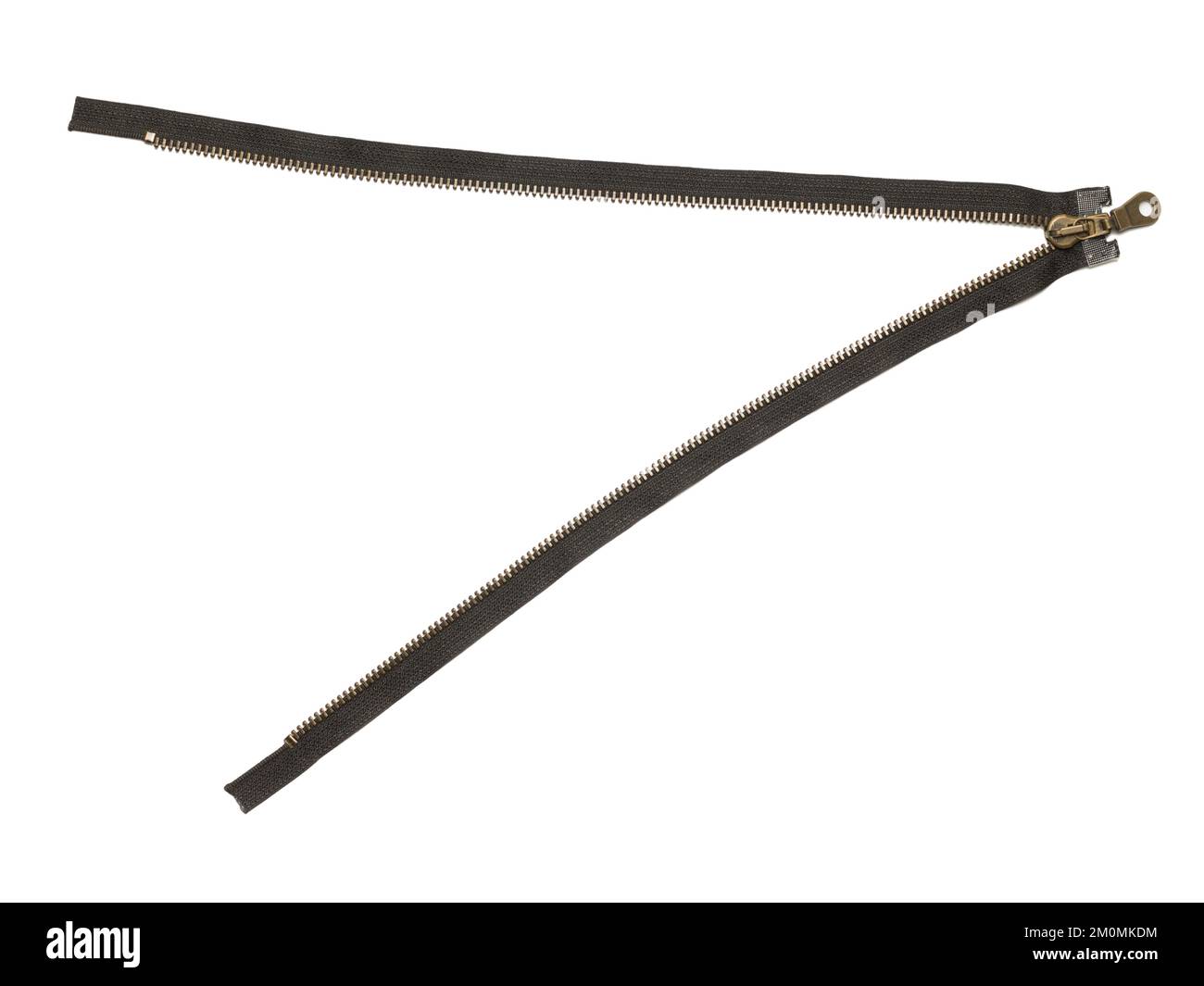 Open zipper isolated on white background Stock Photo Alamy