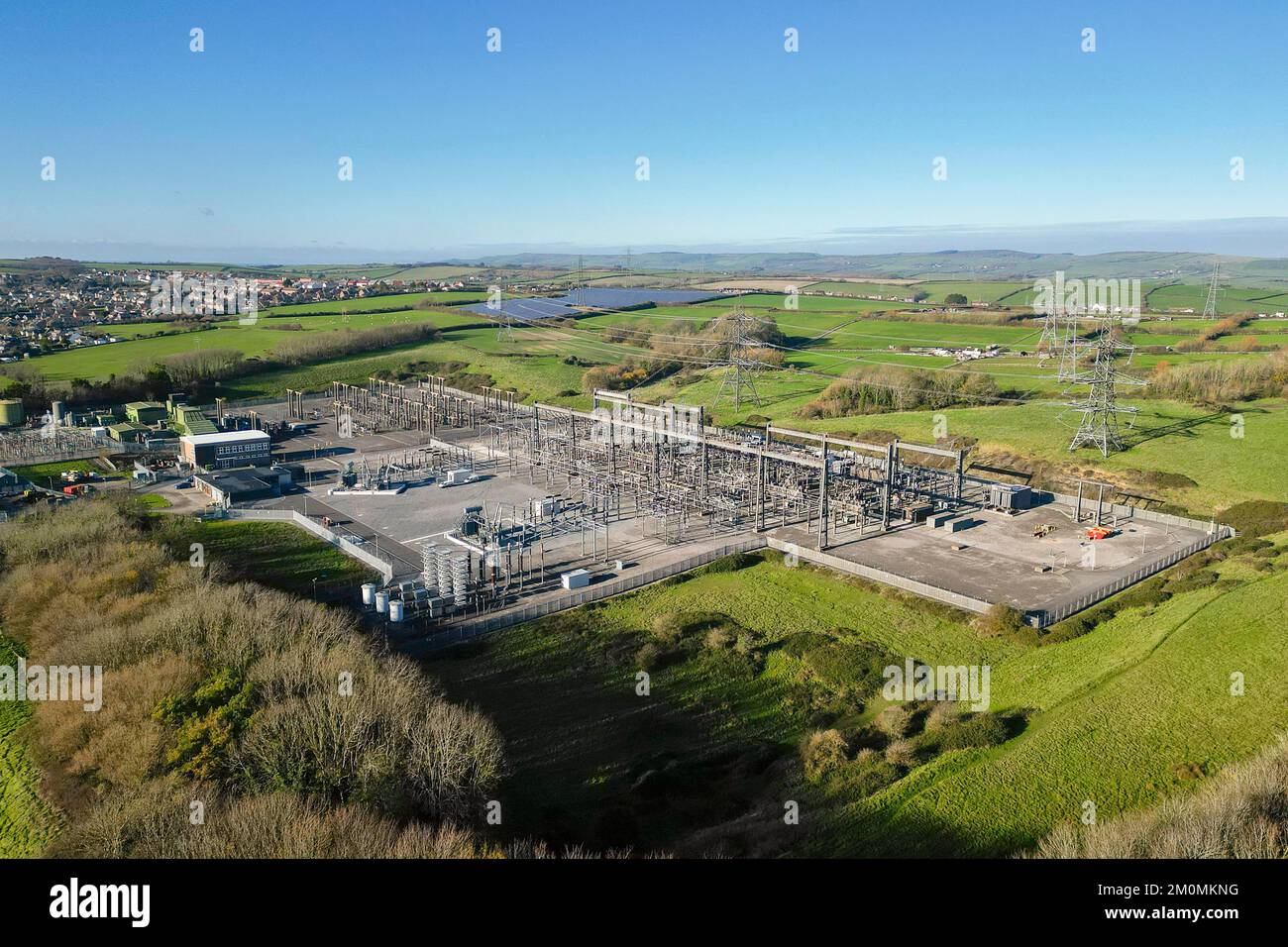 Weymouth, Dorset, UK. 7th December 2022. UK Weather. View from the air