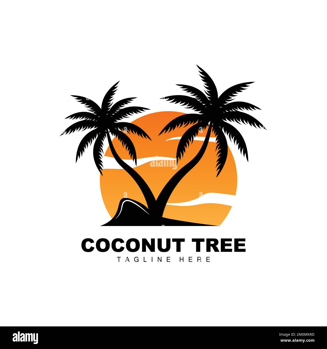 Coconut Tree Logo, Ocean Tree Vector, Design For Templates, Product ...