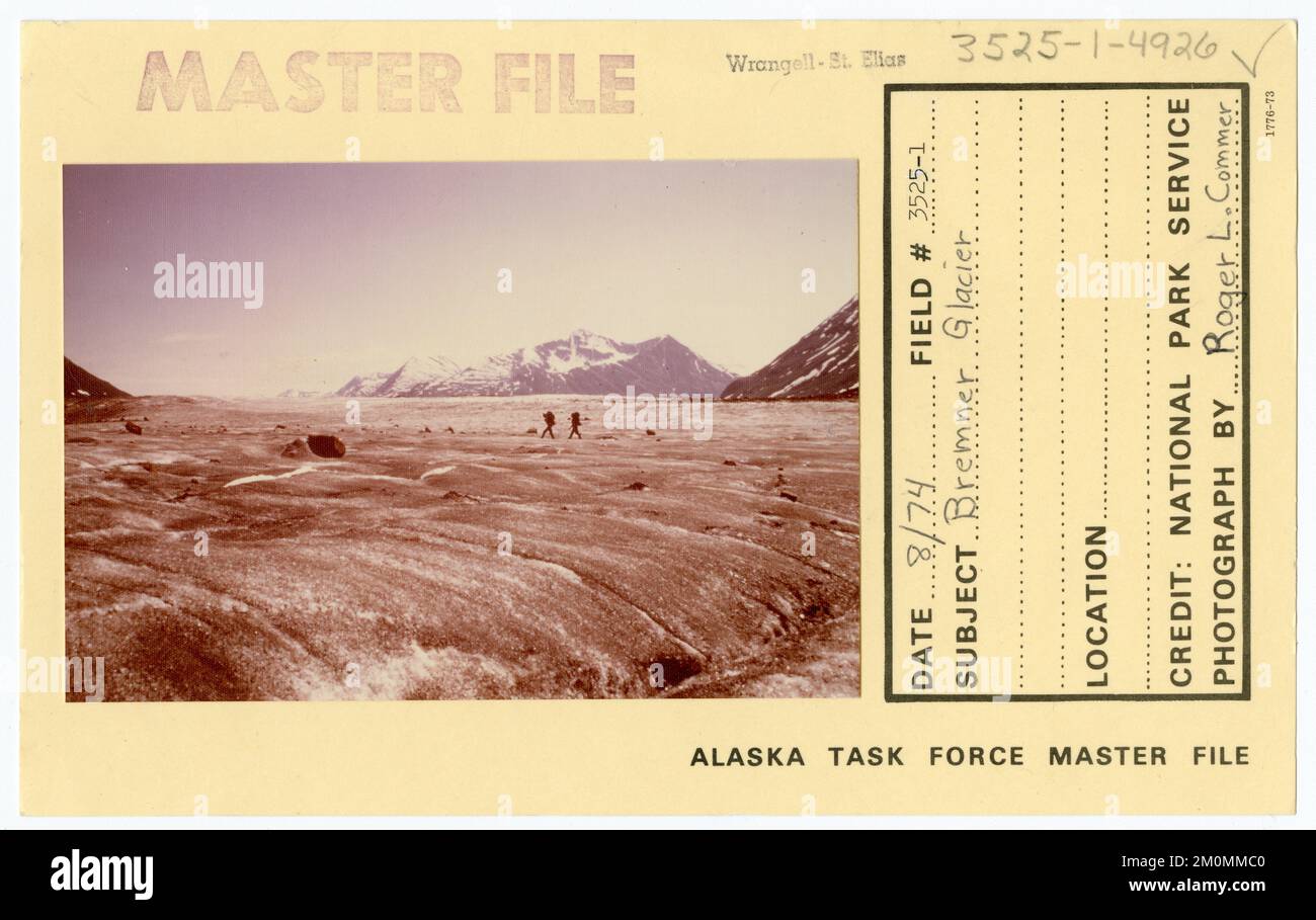 Bremner Glacier. Alaska Task Force Photographs Stock Photo - Alamy