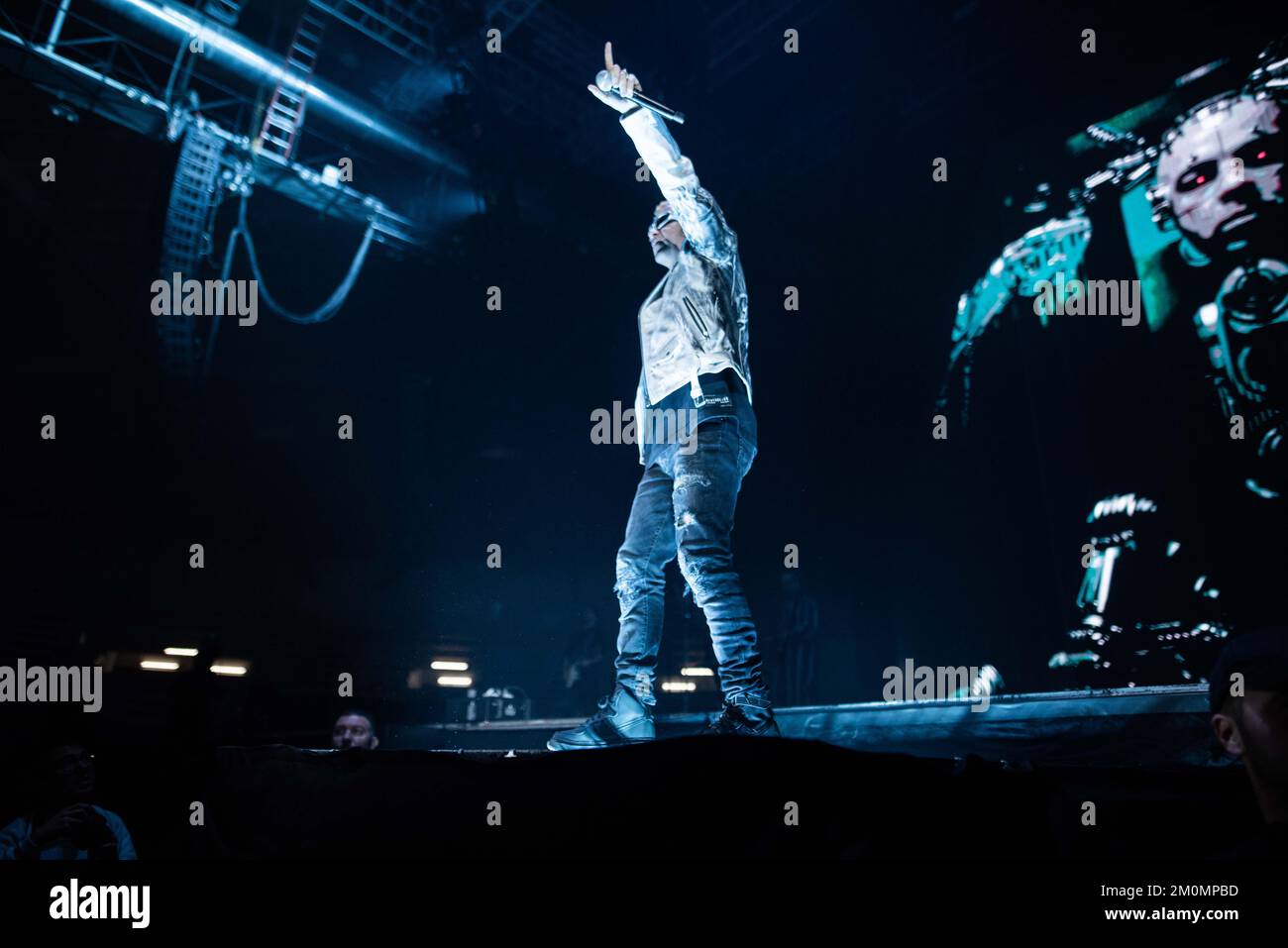 SALMO during Salmo Flop Tour 2022, Italian singer Music Concert in