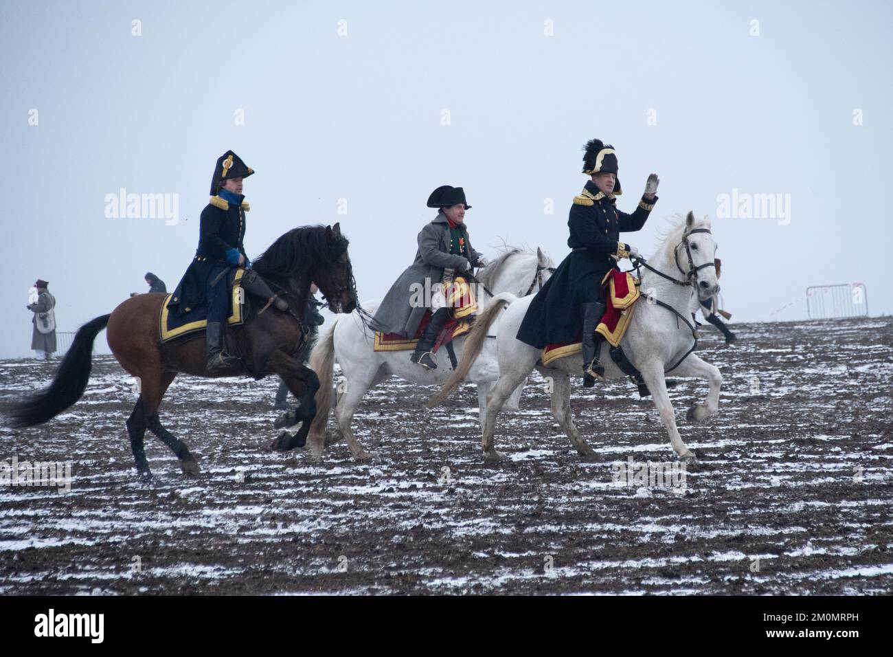 Battle of Austerlitz reconstruction 2022 in Tvarozna , Czech Republic Stock Photo